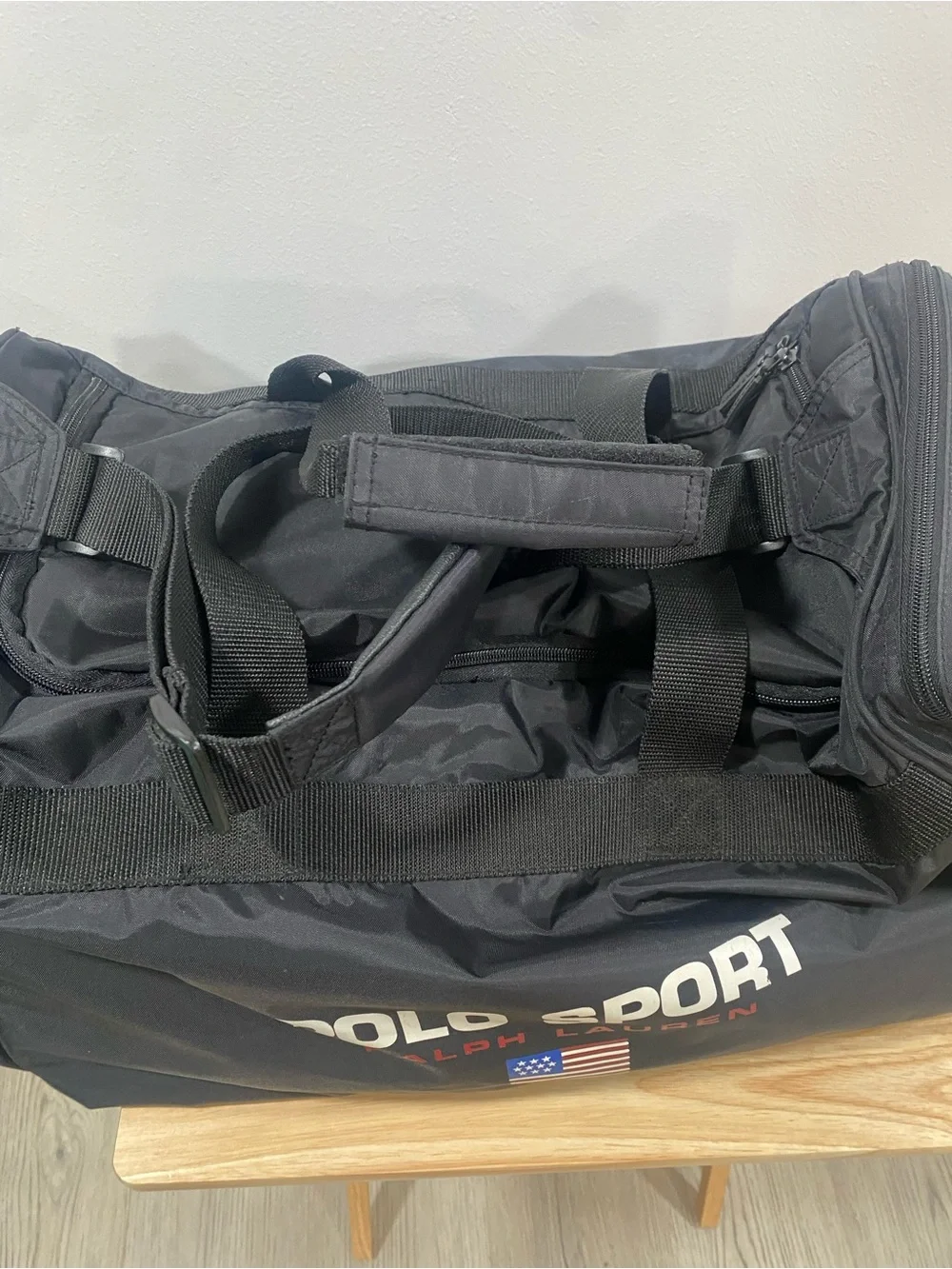 Vintage Polo Ralph Lauren Black Duffel Bag